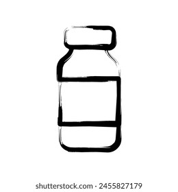 Vector de pincel de tinta de botella