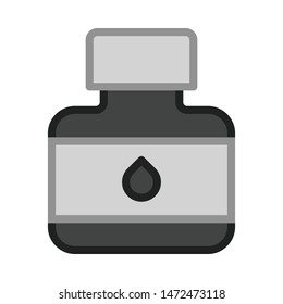 A bottle of ink icon. ink symbol.