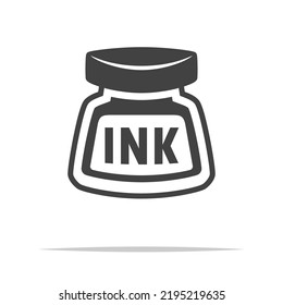 Bottle of ink icon transparent vector isolated