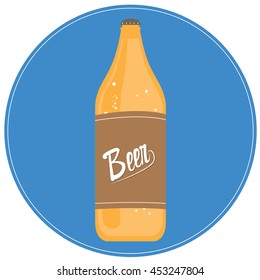 Bottle, Isolated beer, Vector illustration