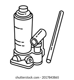 Bottle Jack is Part of Mechanical Equipment Device Hand Drawn Vector Icon Set.