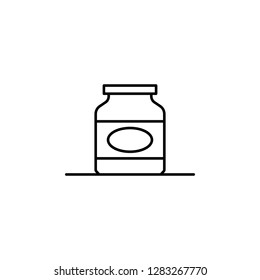 bottle, jam, plastic container icon. Element of kitchen utensils icon for mobile concept and web apps. Detailed bottle, jam, plastic container icon can be used for web and mobile