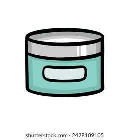 bottle jar for cream, personal hygiene illustration, vector