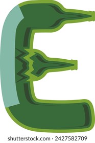 Ilustración vectorial del alfabeto de la letra del tarro de botella