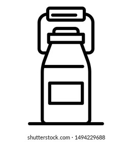 Bottle of kefir icon. Outline bottle of kefir vector icon for web design isolated on white background