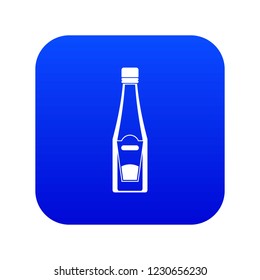 Bottle of ketchup icon digital blue for any design isolated on white vector illustration