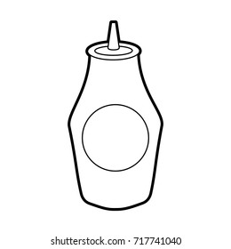 bottle of ketchup sauce ingredient fast food