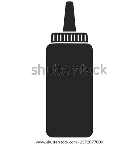 Bottle for ketchup or sauce on transparent background. PNG