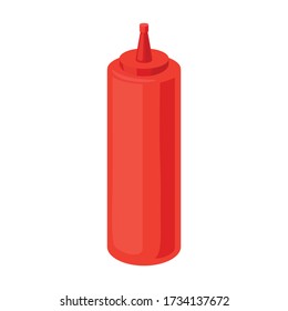 Bottle ketchup vector icon.Cartoon vector icon isolated on white background bottle ketchup.