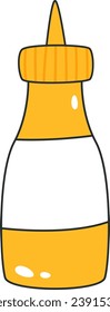 Botella De La Ilustración Del Vector De Ketchup