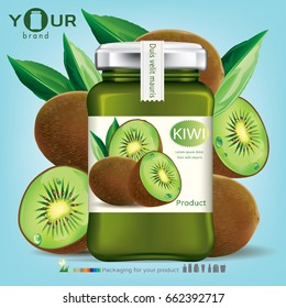 Bottle kiwi.vector