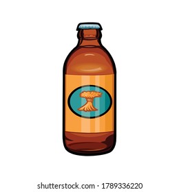 Bottle of kvass icon. Isometric of bottle of kvass vector icon for web design isolated on white background in EPS10