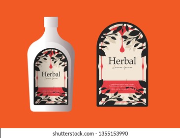 bottle label design, branding package, mock up template