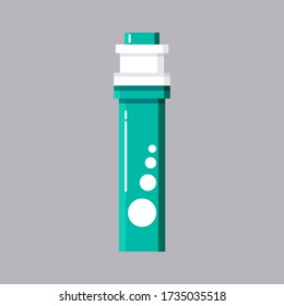 Bottle with label for food, pills, capsules, recipes, vitamins, etc isolated on a white background. For the design of the concepts of medicine, stickers, banners.