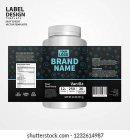 Bottle Label, Package Template Design, Label Design, Mock Up Design Label Template