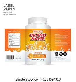 Bottle label, Package template design, Label design, mock up design label template