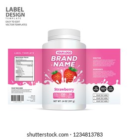 Bottle label, Package template design, Label design, mock up design label template