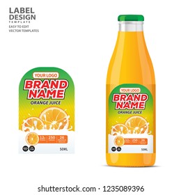 Bottle label, Package template design, Label design, mock up design label template