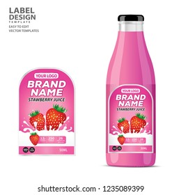 Bottle label, Package template design, Label design, mock up design label template