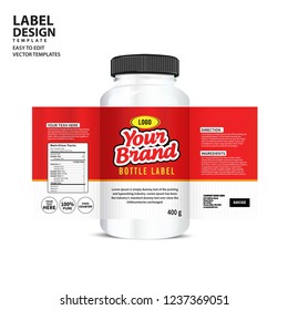 Bottle label, Package template design, Label design, mock up design label template