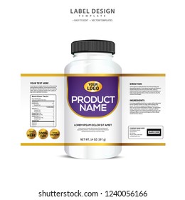 Bottle label, Package template design, Label design, mock up design label template