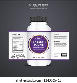 Bottle label, Package template design, Label design, mock up design label template