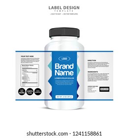 Bottle Label Package Template Design Label Stock Vector (Royalty Free ...