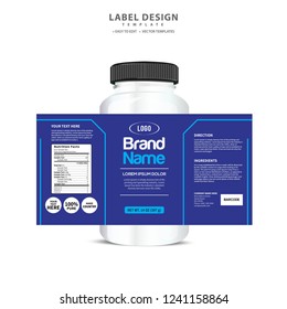 Bottle label, Package template design, Label design, mock up design label template