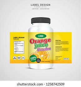 Bottle label, Package template design, Label design, mock up design label template