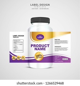 Bottle Label Package Template Design Label Stock Vector (Royalty Free ...