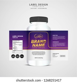 Bottle label, Package template design, Label design, mock up design label template