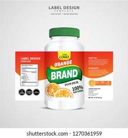 Bottle label, Package template design, Label design, mock up design label template