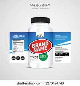 Bottle label, Package template design, Label design, mock up design label template