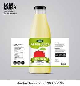 Bottle label, Package template design, Label design, mock up design label template