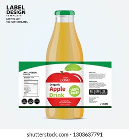 Bottle label, Package template design, Label design, mock up design label template