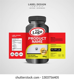 Bottle label, Package template design, Label design, mock up design label template