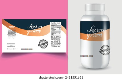 Bottle label, Package template design, Label design, mockup design label template.