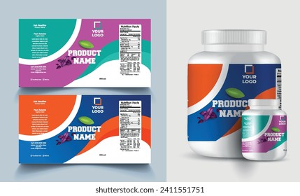 Bottle label, Package template design, Label design, mockup design label template.