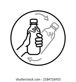 Bottle label - shake well before use, vector