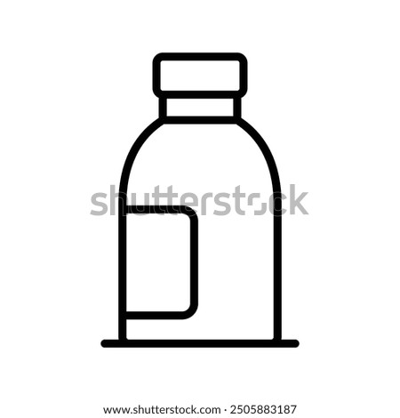 bottle laboratory icon line vector design in trendy style
