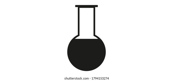 vector de icono de laboratorio del frasco - ilustración