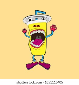 bottle laughing out loud, streetwear or t-shirt design