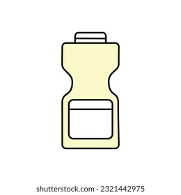 detergente del lavado de botellas aislado icono ilustración vectorial diseño línea gruesa y relleno