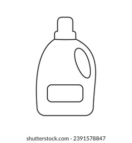 Icono de línea de producto de lavado de botellas en vector de señas de estilo plano moderno