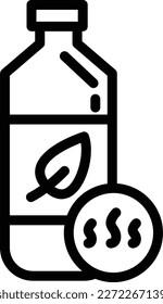 Bottle Leaf Hot Line Icon