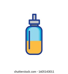bottle with lemon citrus juice isolated icon vector illustration design