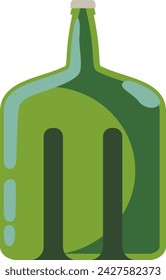 Bottle Letter Alphabet Vector Illustration