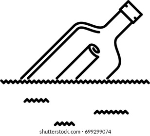  bottle letter outline icon