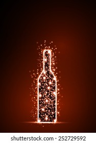 Bottle light abstract design background