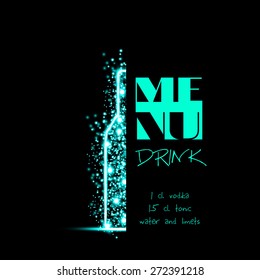Bottle light abstract design background, easy all editable